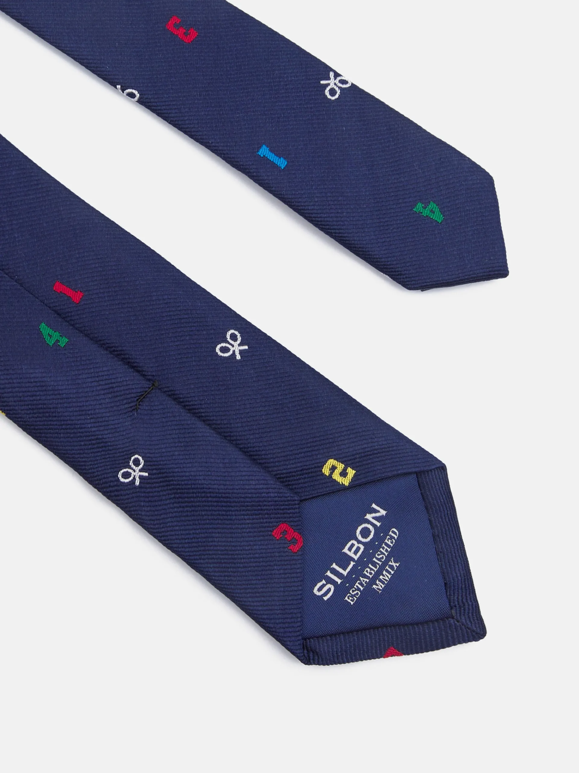 Silbon Corbatas Y Pajaritas-Corbata kids raquetas y numeros Sin&nbsp;color