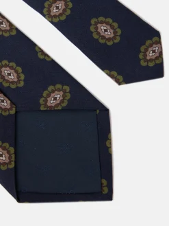 Silbon Accesorios·Corbatas, Pajaritas Y Pañuelos-Corbata medallon azul marino Azul marino