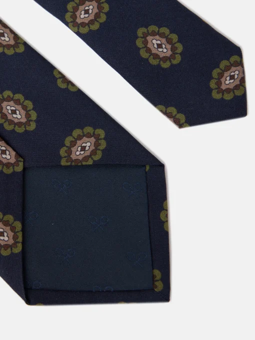 Silbon Accesorios·Corbatas, Pajaritas Y Pañuelos-Corbata medallon azul marino Azul marino