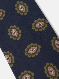 Silbon Accesorios·Corbatas, Pajaritas Y Pañuelos-Corbata medallon azul marino Azul marino
