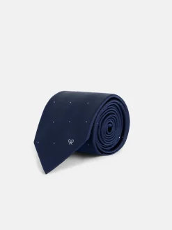 Silbon Accesorios·Corbatas, Pajaritas Y Pañuelos-Corbata micropunto marino Blanco