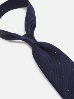 Silbon Accesorios·Corbatas, Pajaritas Y Pañuelos-Corbata micropunto marino Blanco
