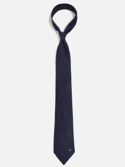 Silbon Accesorios·Corbatas, Pajaritas Y Pañuelos-Corbata micropunto marino Blanco
