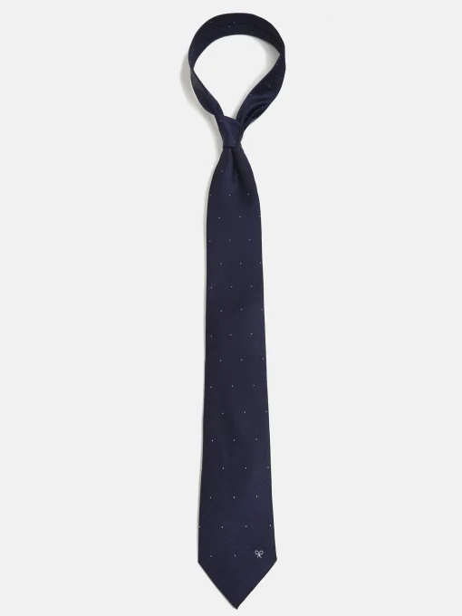 Silbon Accesorios·Corbatas, Pajaritas Y Pañuelos-Corbata micropunto marino Blanco