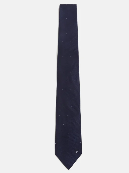 Silbon Accesorios·Corbatas, Pajaritas Y Pañuelos-Corbata micropunto marino Blanco