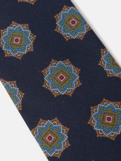 Silbon Accesorios·Corbatas, Pajaritas Y Pañuelos-Corbata motivo ankara azul marino Azul marino