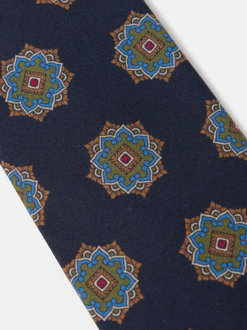 Silbon Accesorios·Corbatas, Pajaritas Y Pañuelos-Corbata motivo ankara azul marino Azul marino