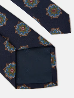 Silbon Accesorios·Corbatas, Pajaritas Y Pañuelos-Corbata motivo ankara azul marino Azul marino