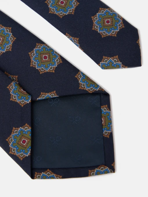 Silbon Accesorios·Corbatas, Pajaritas Y Pañuelos-Corbata motivo ankara azul marino Azul marino