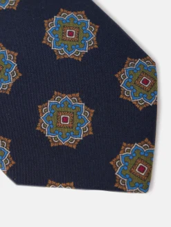 Silbon Accesorios·Corbatas, Pajaritas Y Pañuelos-Corbata motivo ankara azul marino Azul marino