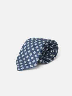 Silbon Accesorios·Corbatas, Pajaritas Y Pañuelos-Corbata motivo flor azul marino Azul marino