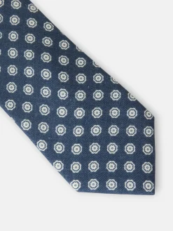 Silbon Accesorios·Corbatas, Pajaritas Y Pañuelos-Corbata motivo flor azul marino Azul marino