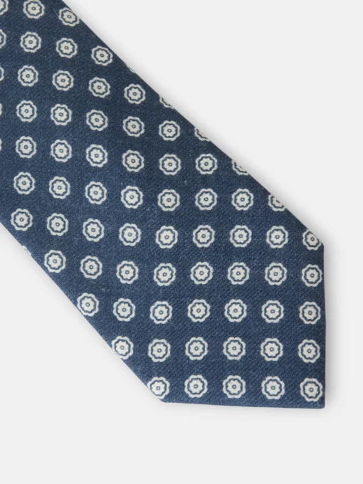 Silbon Accesorios·Corbatas, Pajaritas Y Pañuelos-Corbata motivo flor azul marino Azul marino