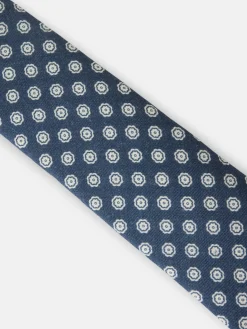 Silbon Accesorios·Corbatas, Pajaritas Y Pañuelos-Corbata motivo flor azul marino Azul marino