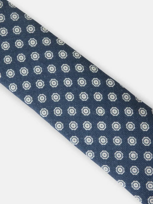 Silbon Accesorios·Corbatas, Pajaritas Y Pañuelos-Corbata motivo flor azul marino Azul marino