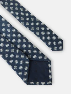 Silbon Accesorios·Corbatas, Pajaritas Y Pañuelos-Corbata motivo flor azul marino Azul marino
