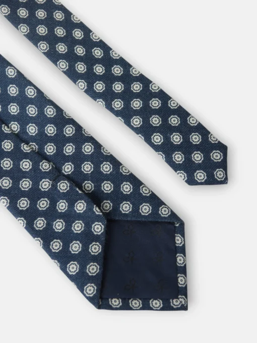 Silbon Accesorios·Corbatas, Pajaritas Y Pañuelos-Corbata motivo flor azul marino Azul marino