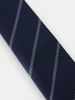 Silbon Accesorios·Corbatas, Pajaritas Y Pañuelos-Corbata motivo franja raquetas azul marino Azul marino