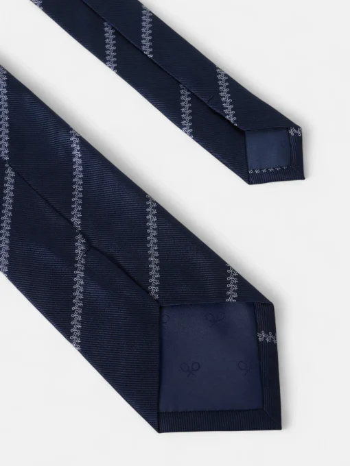 Silbon Accesorios·Corbatas, Pajaritas Y Pañuelos-Corbata motivo franja raquetas azul marino Azul marino