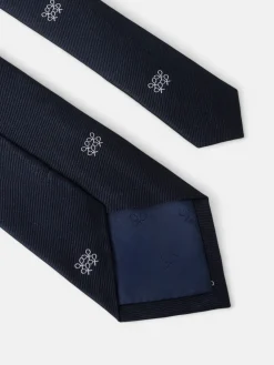 Silbon Accesorios·Corbatas, Pajaritas Y Pañuelos-Corbata motivo geometrico raquetas azul marino Azul marino