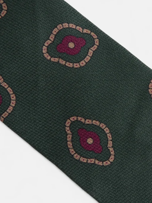 Silbon Accesorios·Corbatas, Pajaritas Y Pañuelos-Corbata motivo irregular geometrico Verde