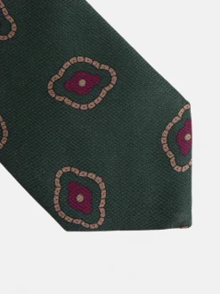 Silbon Accesorios·Corbatas, Pajaritas Y Pañuelos-Corbata motivo irregular geometrico Verde