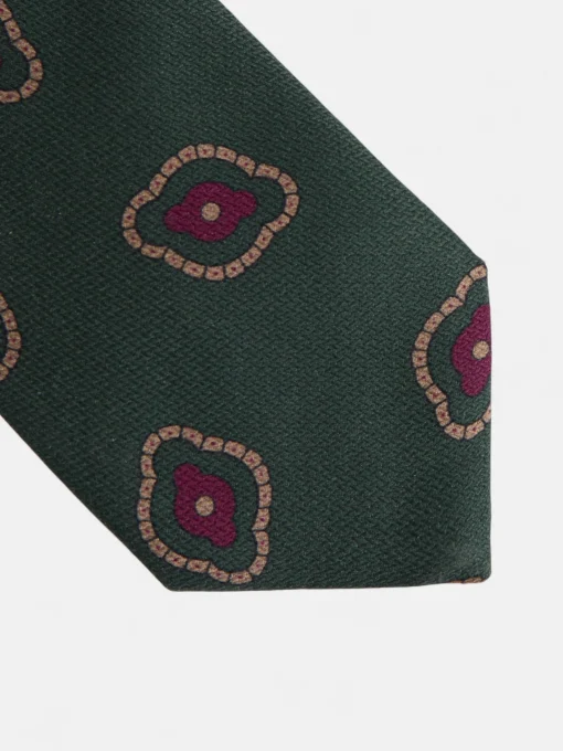 Silbon Accesorios·Corbatas, Pajaritas Y Pañuelos-Corbata motivo irregular geometrico Verde