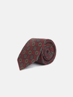 Silbon Accesorios·Corbatas, Pajaritas Y Pañuelos-Corbata motivos ingleses Burdeos