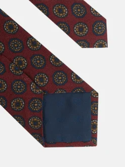 Silbon Accesorios·Corbatas, Pajaritas Y Pañuelos-Corbata motivos ingleses Burdeos