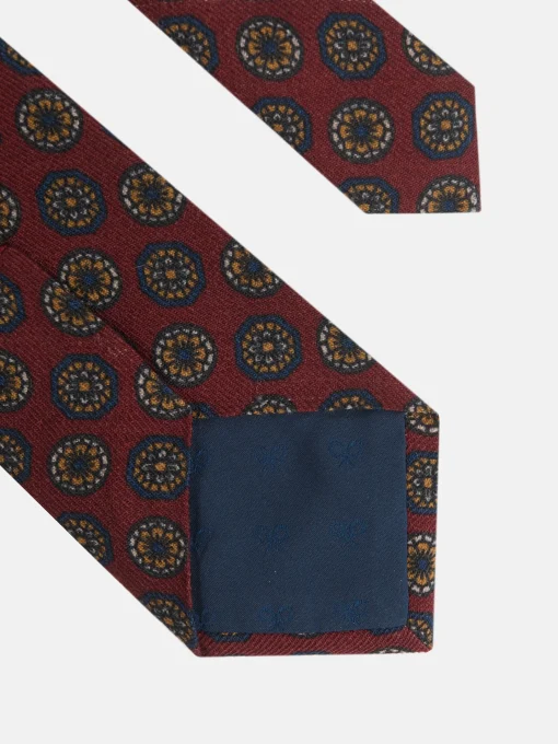 Silbon Accesorios·Corbatas, Pajaritas Y Pañuelos-Corbata motivos ingleses Burdeos