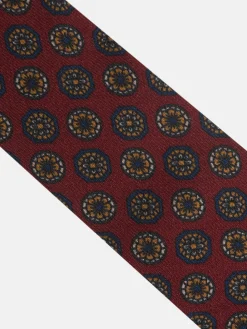 Silbon Accesorios·Corbatas, Pajaritas Y Pañuelos-Corbata motivos ingleses Burdeos
