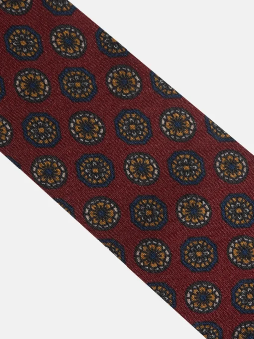 Silbon Accesorios·Corbatas, Pajaritas Y Pañuelos-Corbata motivos ingleses Burdeos