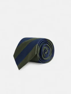 Silbon Accesorios·Corbatas, Pajaritas Y Pañuelos-Corbata rayas marino Verde
