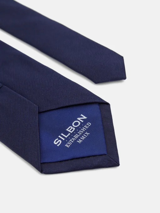 Silbon Accesorios·Corbatas, Pajaritas Y Pañuelos-Corbata lisa azul marino Azul marino