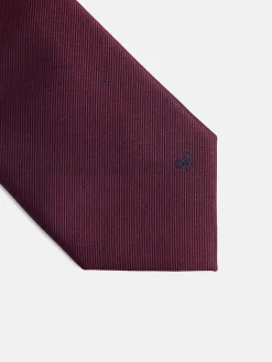 Silbon Accesorios·Corbatas, Pajaritas Y Pañuelos-Corbata lunares Burdeos