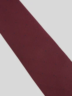 Silbon Accesorios·Corbatas, Pajaritas Y Pañuelos-Corbata mini puntos Burdeos