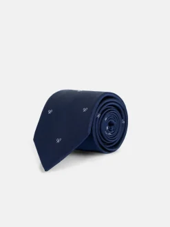 Silbon Accesorios·Corbatas, Pajaritas Y Pañuelos-Corbata motivos raquetas azul marino Azul marino