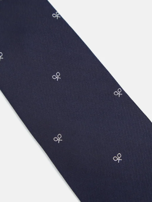 Silbon Accesorios·Corbatas, Pajaritas Y Pañuelos-Corbata motivos raquetas azul marino Azul marino