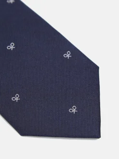 Silbon Accesorios·Corbatas, Pajaritas Y Pañuelos-Corbata motivos raquetas azul marino Azul marino