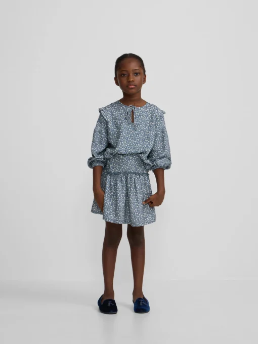 Silbon Vestidos Y Faldas-Falda girl estampado flores azul claro Azul claro
