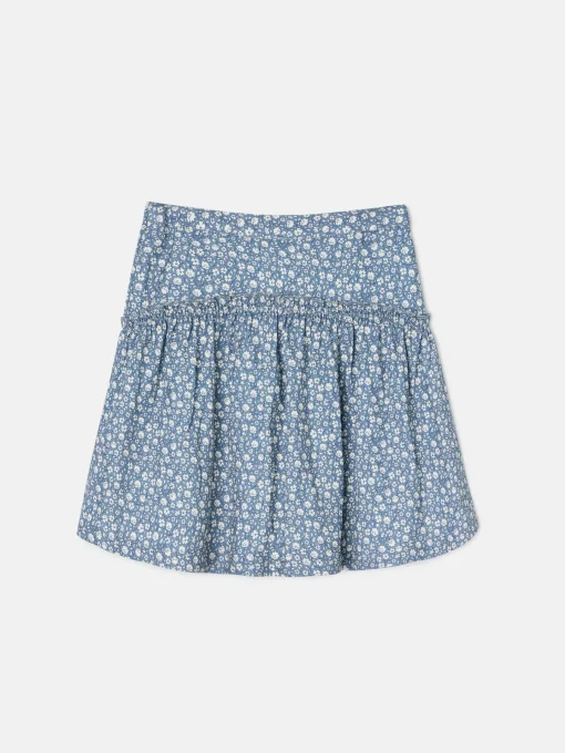Silbon Vestidos Y Faldas-Falda girl estampado flores azul claro Azul claro