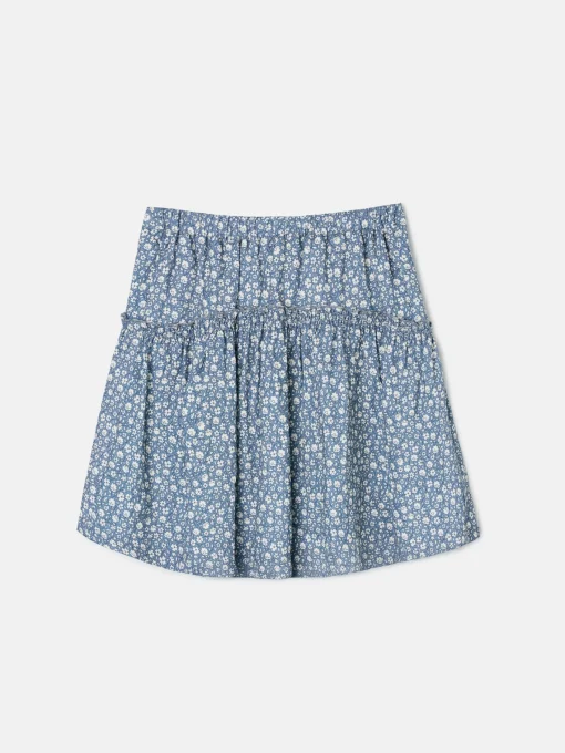 Silbon Vestidos Y Faldas-Falda girl estampado flores azul claro Azul claro