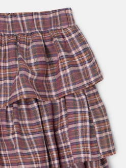 Silbon Vestidos Y Faldas-Falda girl volantes cuadros y rosas Morados