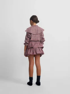 Silbon Vestidos Y Faldas-Falda girl volantes cuadros y rosas Morados