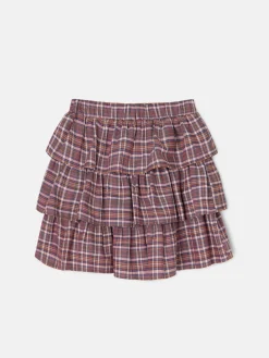 Silbon Vestidos Y Faldas-Falda girl volantes cuadros y rosas Morados