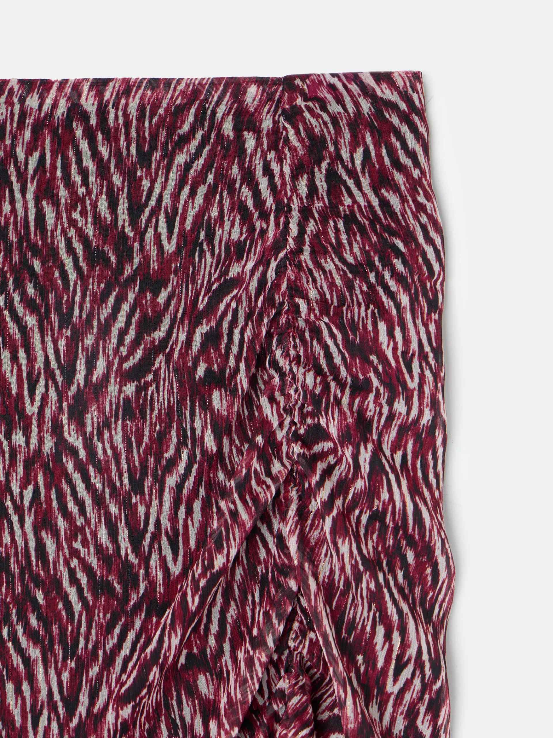 Silbon Vestidos, Monos Y Faldas-Falda midi estampado animal print Burdeos