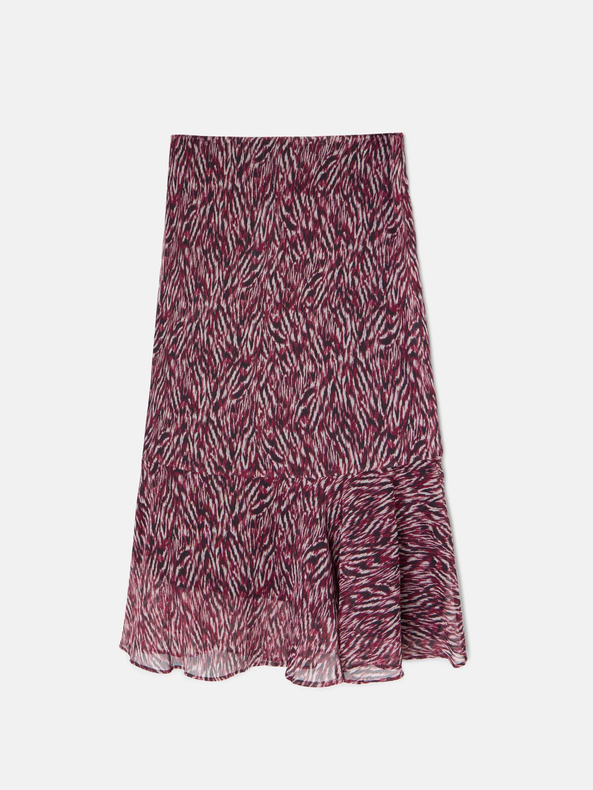 Silbon Vestidos, Monos Y Faldas-Falda midi estampado animal print Burdeos