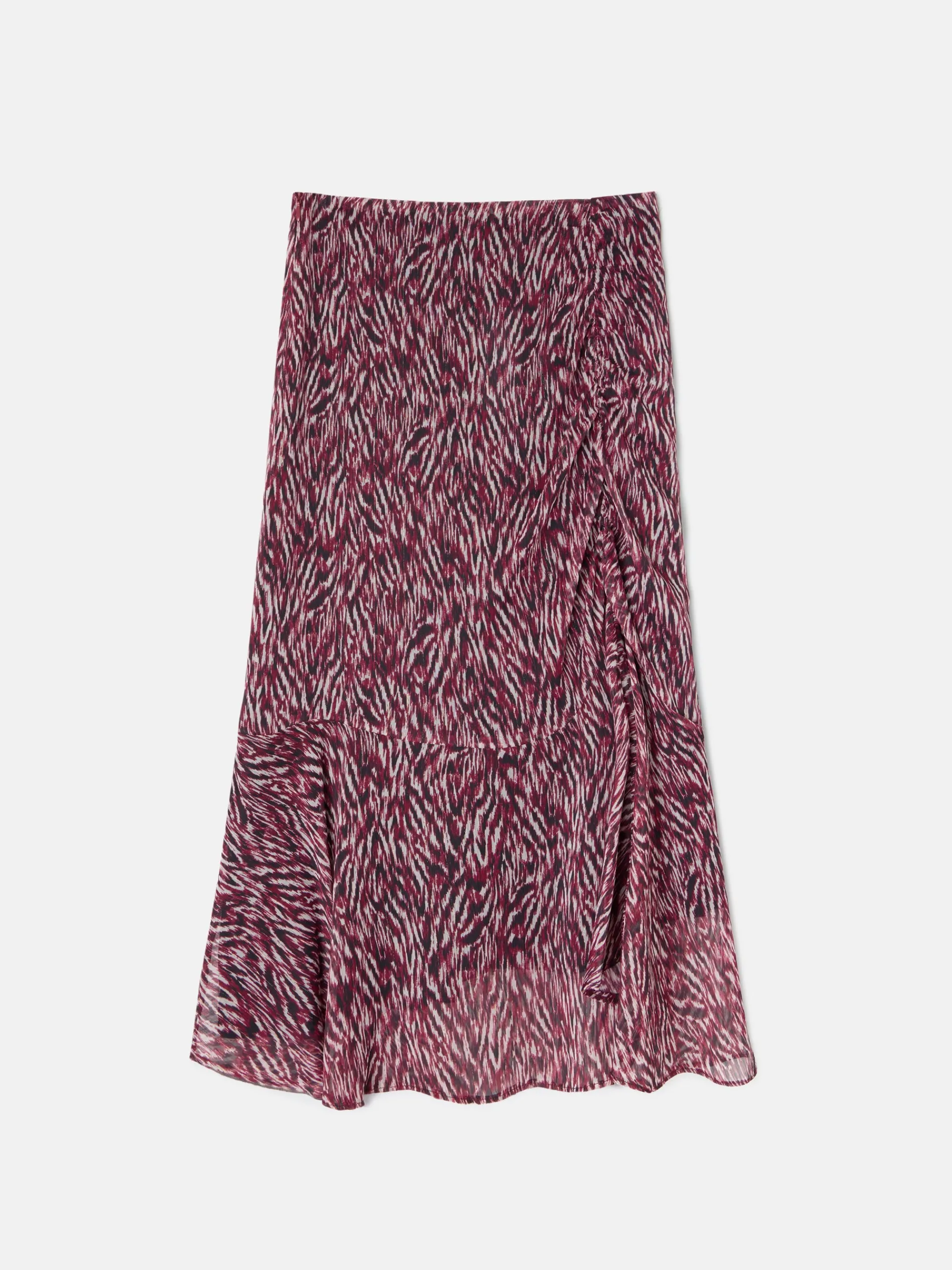 Silbon Vestidos, Monos Y Faldas-Falda midi estampado animal print Burdeos