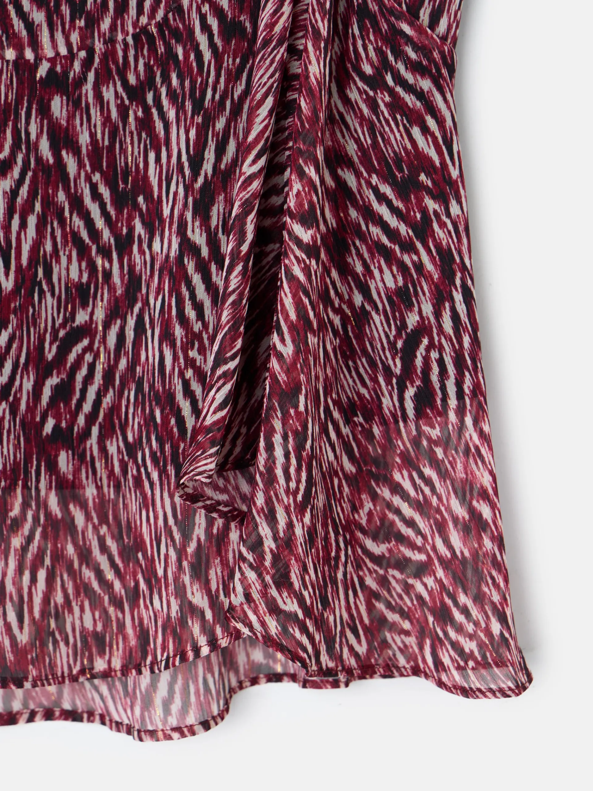 Silbon Vestidos, Monos Y Faldas-Falda midi estampado animal print Burdeos