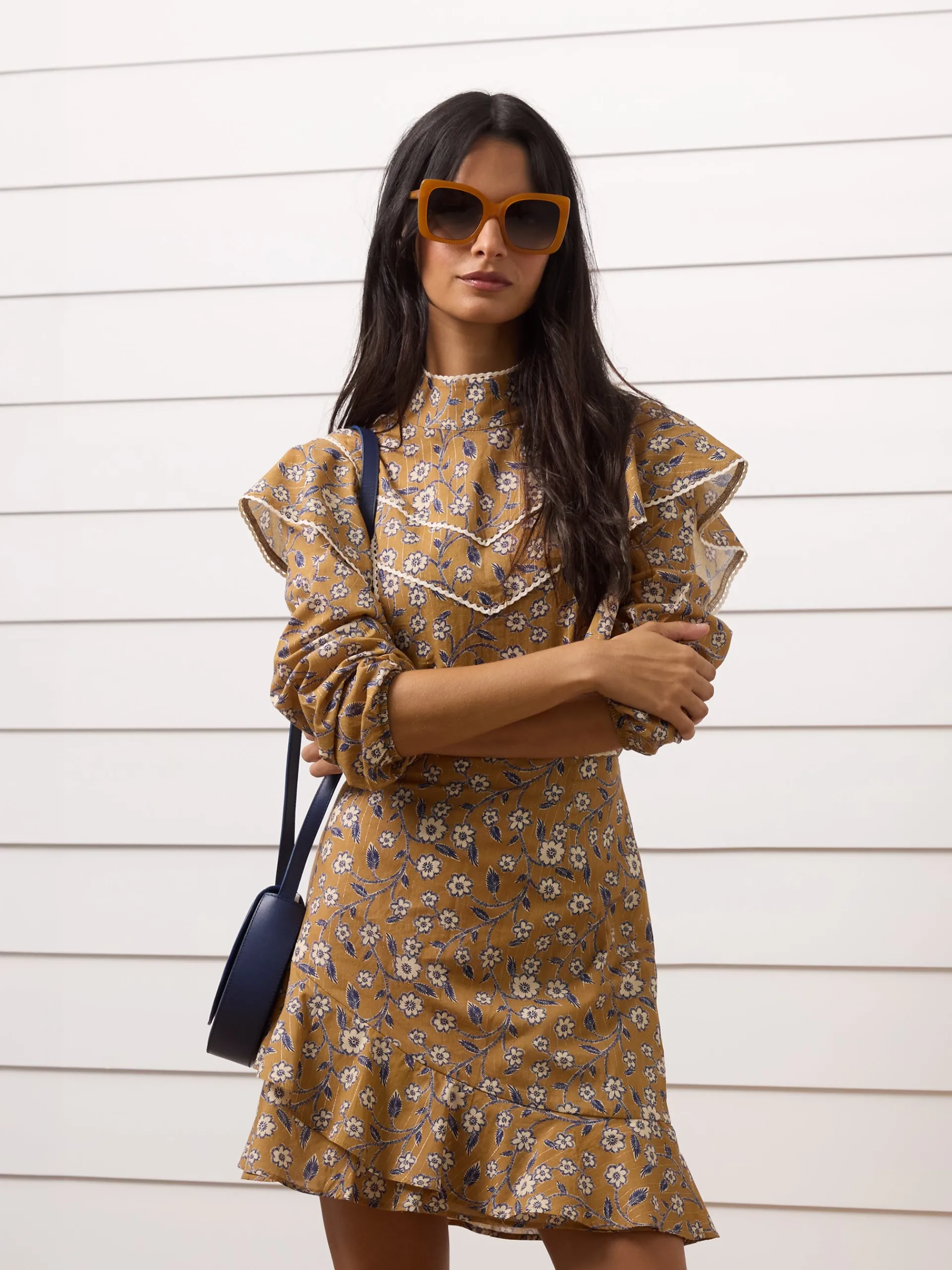 Silbon Vestidos, Monos Y Faldas-Falda mini estampado flores Camel